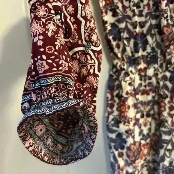 American Eagle Women's Paisley Long Sleeves Boho Romper Jumpsuit Size XS - Picture 2 of 8